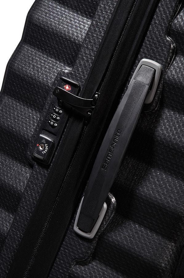 Harde kofferter-Samsonite. Lite-Shock, Ultralett hard stor koffert XL 81cm/124L Svart-BagBrokers