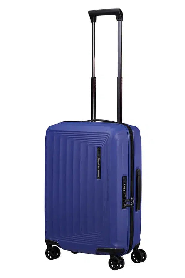 Samsonite NUON utvidbar Kabin koffert 55 cm Matt Nautical Blue-Harde kofferter-BagBrokers