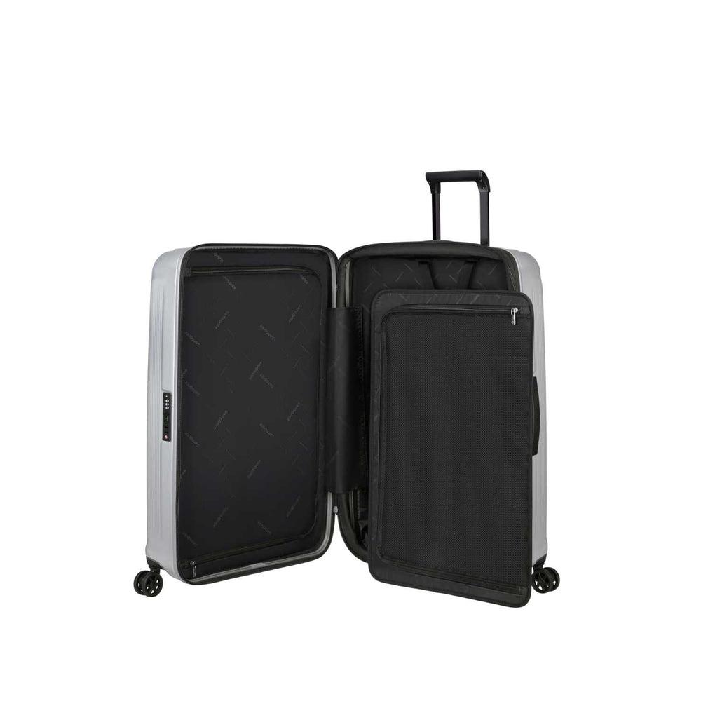 Samsonite NUON utvidbar Kabin koffert 55cm Matt Silver-Harde kofferter-BagBrokers