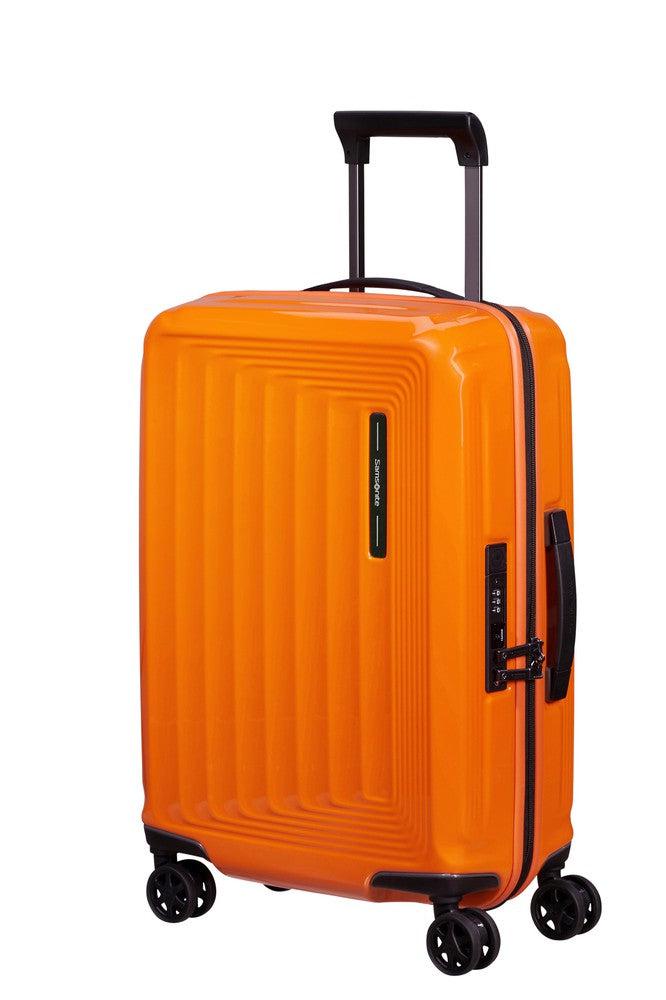 Samsonite NUON utvidbar Kabin koffert 55 cm Papaya Orange-Harde kofferter-BagBrokers