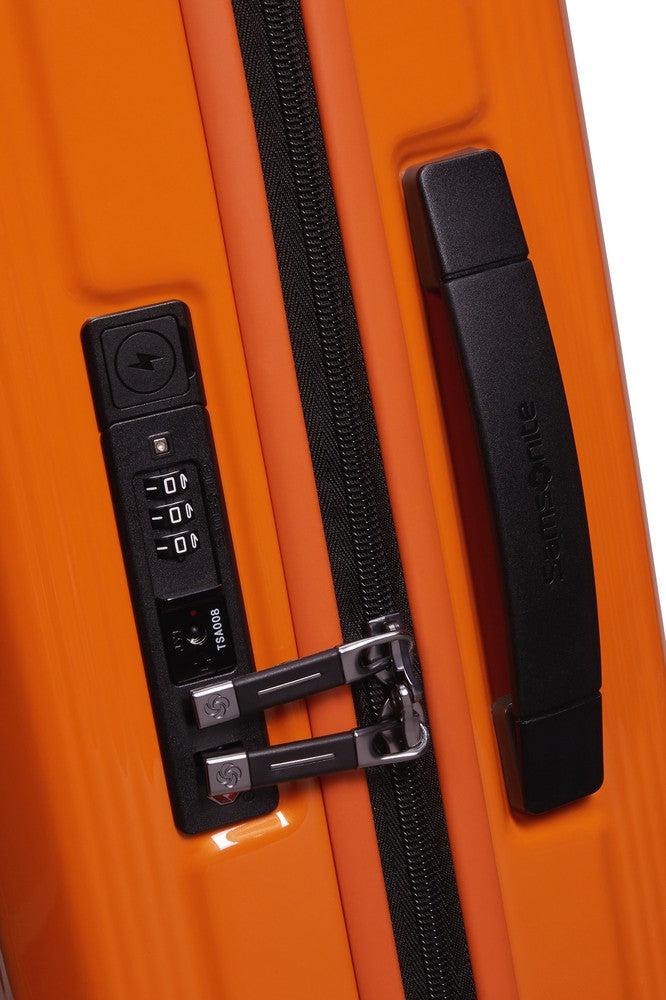 Samsonite NUON utvidbar Kabin koffert 55 cm Papaya Orange-Harde kofferter-BagBrokers