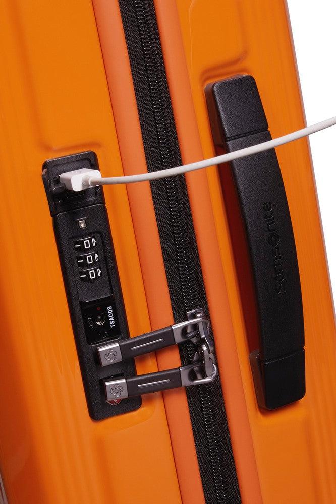 Samsonite NUON utvidbar Kabin koffert 55 cm Papaya Orange-Harde kofferter-BagBrokers