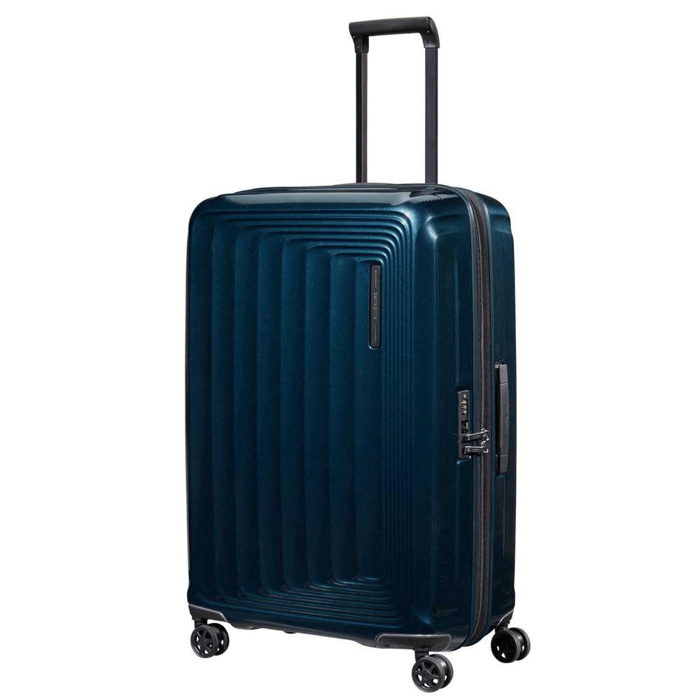 Samsonite NUON utvidbar stor koffert 75 cm Metallic dark blue-Harde kofferter-BagBrokers