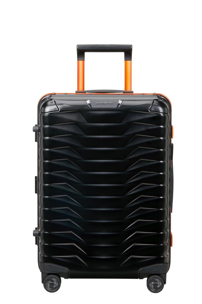 Samsonite PROXIS ALU kabinkoffert 55 cm 4 hjul Aluminium Graphite/Apricot-Harde kofferter-BagBrokers