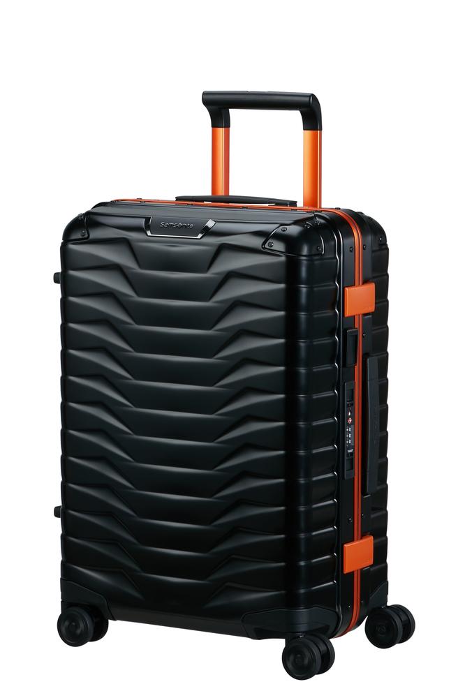 Samsonite PROXIS ALU kabinkoffert 55 cm 4 hjul Aluminium Graphite/Apricot-Harde kofferter-BagBrokers