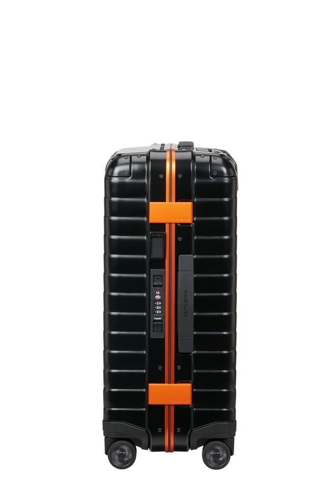 Samsonite PROXIS ALU kabinkoffert 55 cm 4 hjul Aluminium Graphite/Apricot-Harde kofferter-BagBrokers