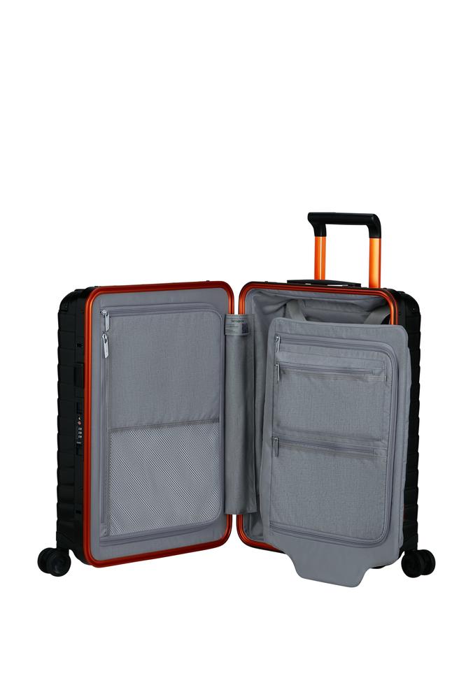 Samsonite PROXIS ALU kabinkoffert 55 cm 4 hjul Aluminium Graphite/Apricot-Harde kofferter-BagBrokers