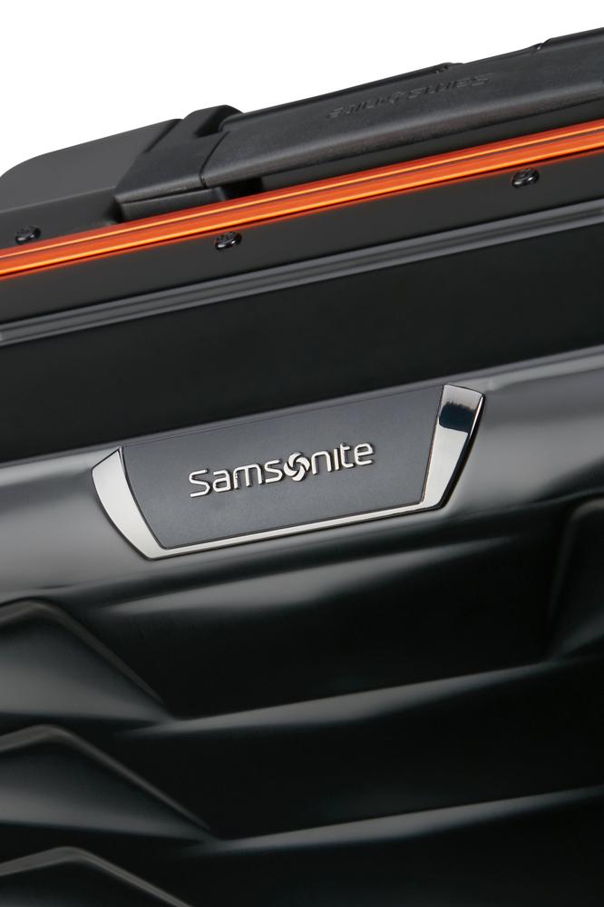 Samsonite PROXIS ALU kabinkoffert 55 cm 4 hjul Aluminium Graphite/Apricot-Harde kofferter-BagBrokers
