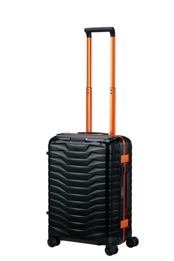 Samsonite PROXIS ALU kabinkoffert 55 cm 4 hjul Aluminium Graphite/Apricot-Harde kofferter-BagBrokers