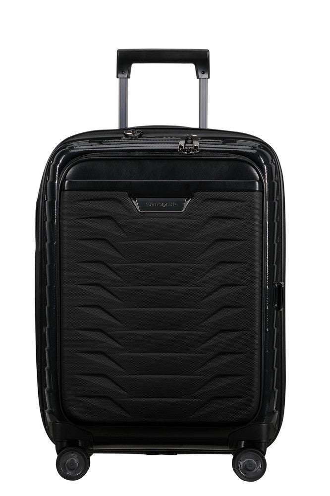 Samsonite PROXIS Utvidbar Pc-kabinkoffert 55 cm med 4 hjul Black-Harde kofferter-BagBrokers