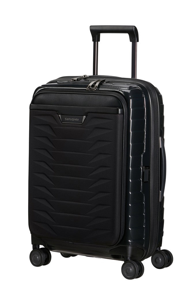 Samsonite PROXIS Utvidbar Pc-kabinkoffert 55 cm med 4 hjul Black-Harde kofferter-BagBrokers