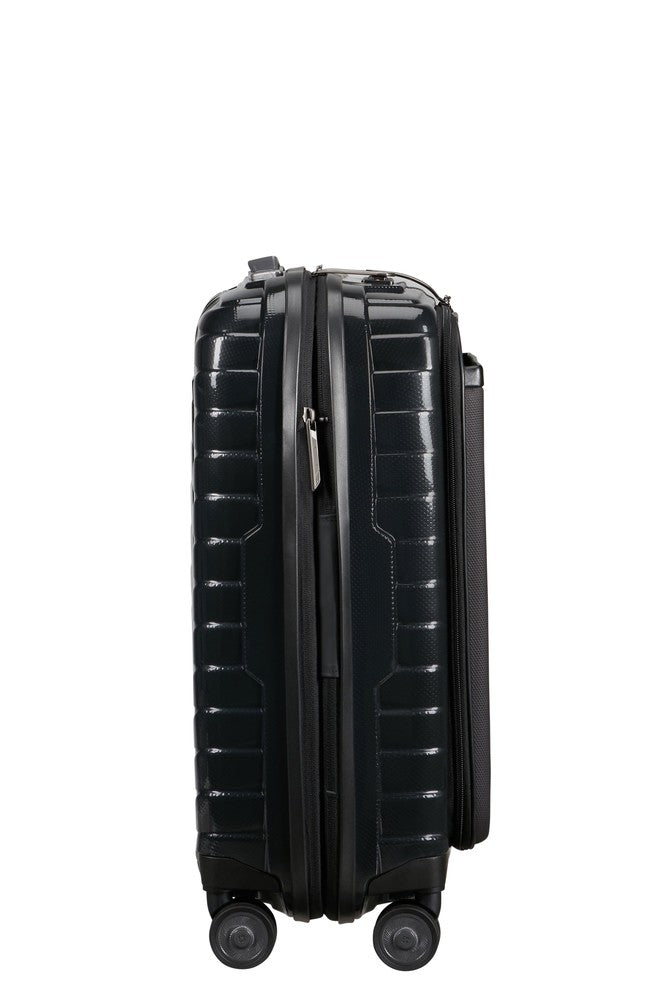 Samsonite PROXIS Utvidbar Pc-kabinkoffert 55 cm med 4 hjul Black-Harde kofferter-BagBrokers