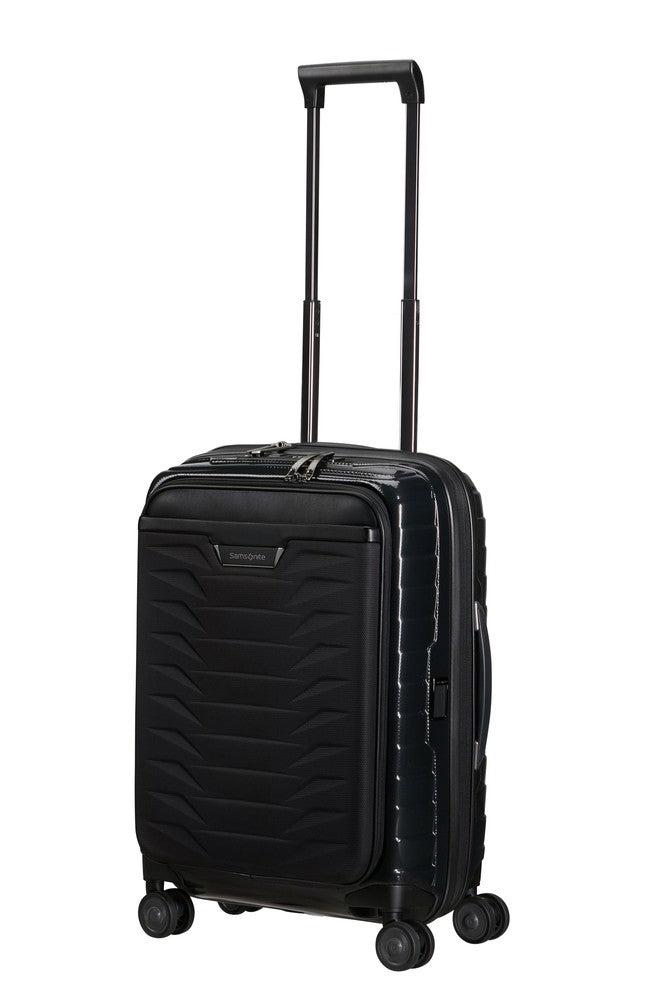 Samsonite PROXIS Utvidbar Pc-kabinkoffert 55 cm med 4 hjul Black-Harde kofferter-BagBrokers