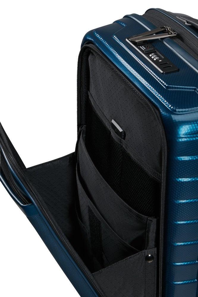 Samsonite PROXIS Utvidbar Pc-kabinkoffert 55 cm med 4 hjul Petrol Blue-Harde kofferter-BagBrokers