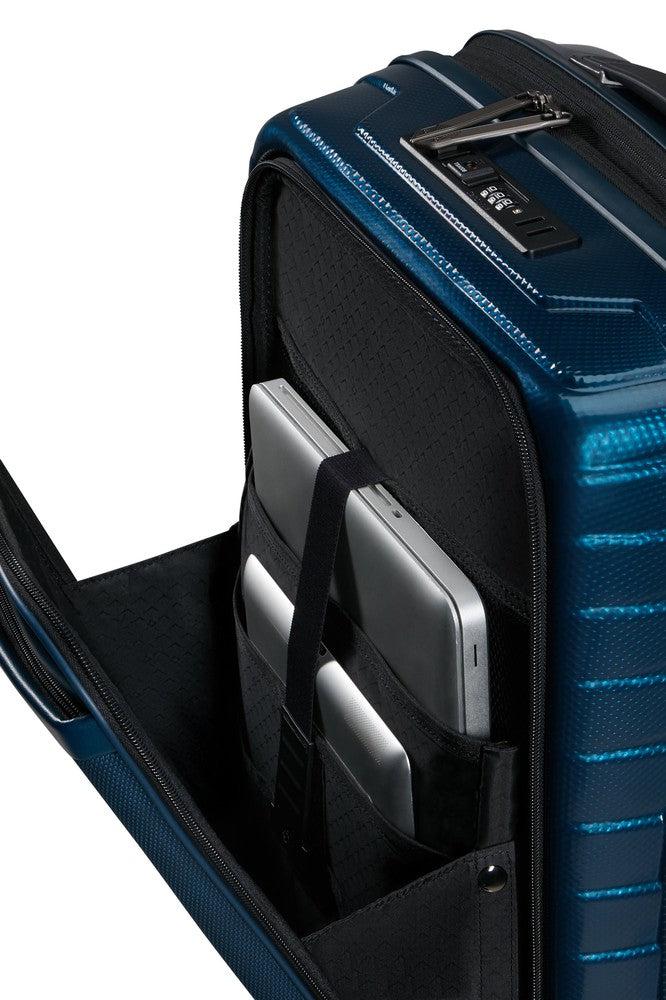 Samsonite PROXIS Utvidbar Pc-kabinkoffert 55 cm med 4 hjul Petrol Blue-Harde kofferter-BagBrokers