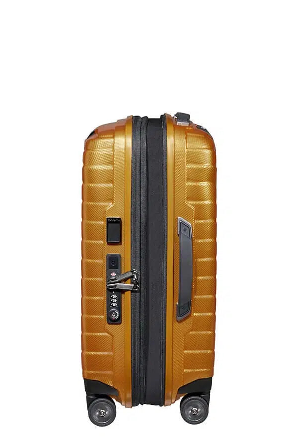 Samsonite PROXIS Utvidbar Smal kabinkoffert 35 cm bredde med 4 hjul Honey Gold-Harde kofferter-BagBrokers