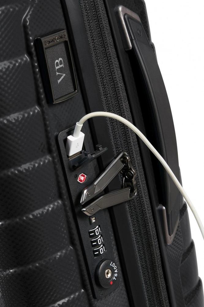 Samsonite PROXIS Utvidbar Smal kabinkoffert 35 cm bredde 4 hjul Matt Graphite-Harde kofferter-BagBrokers