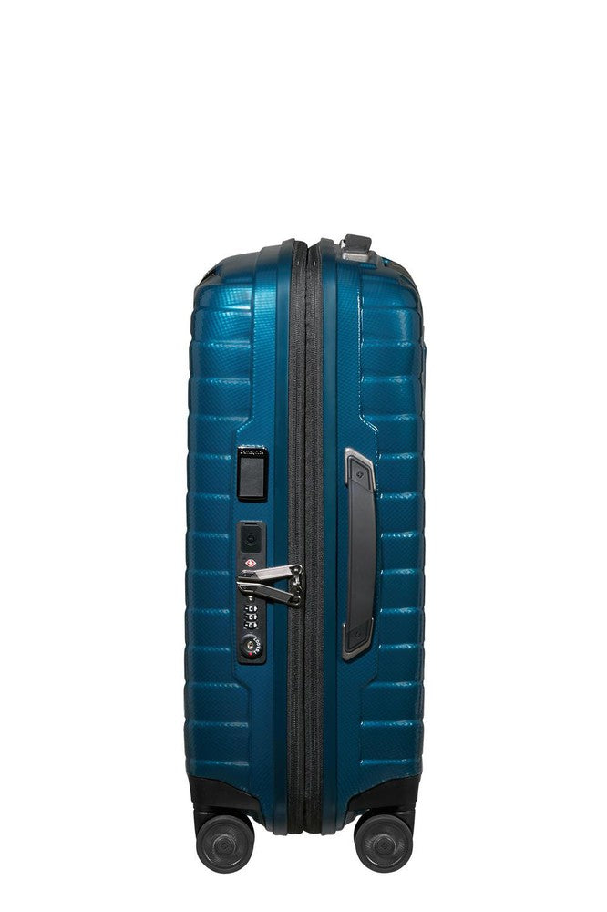 Samsonite PROXIS Utvidbar Smal kabinkoffert 35 cm bredde med 4 hjul Petrol Blue-Harde kofferter-BagBrokers