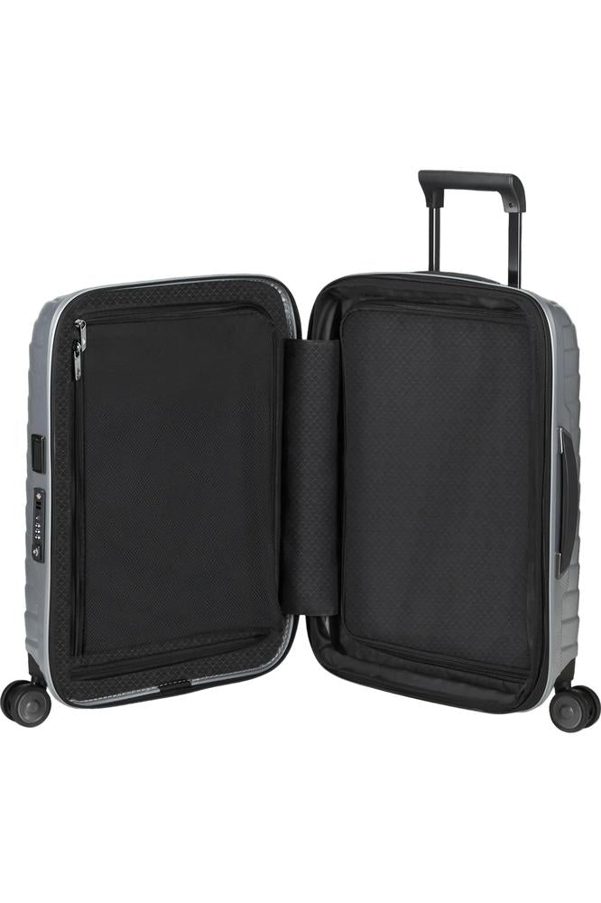 Samsonite PROXIS Utvidbar koffert med 4 hjul 55 cm Silver-Harde kofferter-BagBrokers