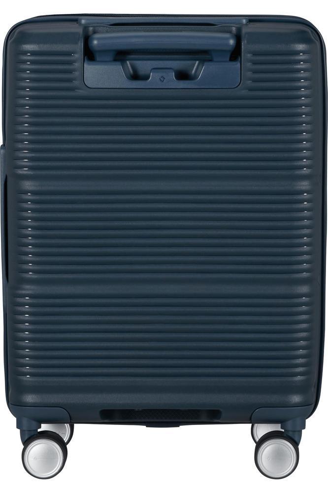 Samsonite Paralux Utvidbar kabinkoffert med dobbel inngang 55 cm Midnight Navy-Harde kofferter-BagBrokers