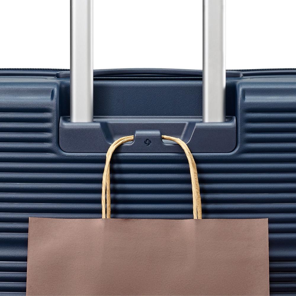 Samsonite Paralux Utvidbar kabinkoffert med dobbel inngang 55 cm Midnight Navy-Harde kofferter-BagBrokers