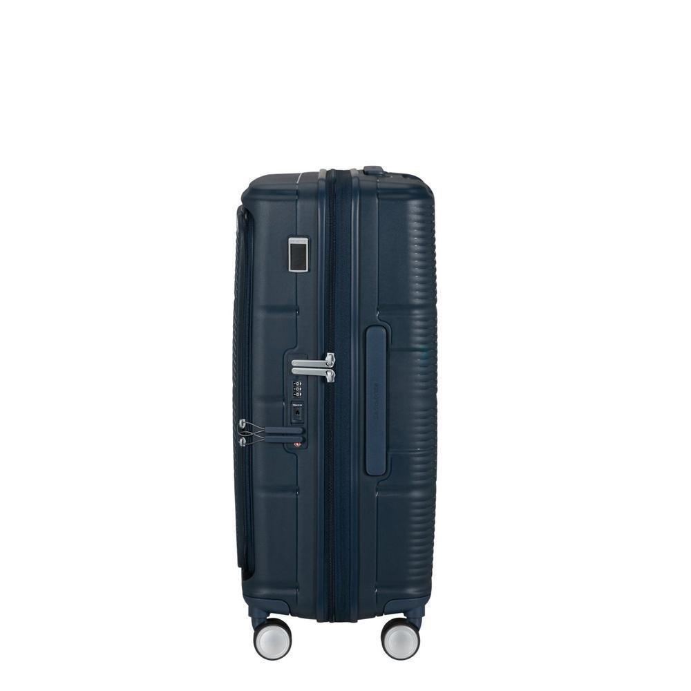 Samsonite Paralux Utvidbar koffert med dobbel inngang 75 cm Midnight Navy-Harde kofferter-BagBrokers