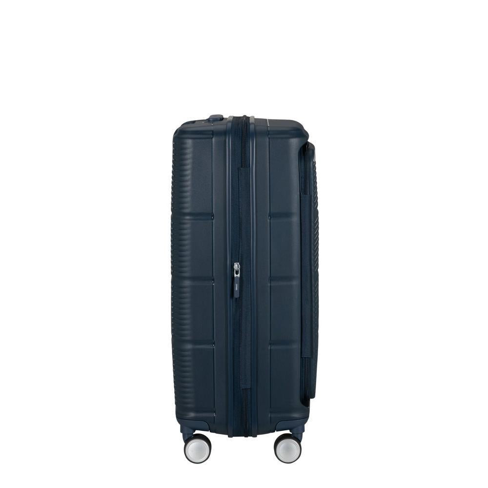 Samsonite Paralux Utvidbar koffert med dobbel inngang 75 cm Midnight Navy-Harde kofferter-BagBrokers