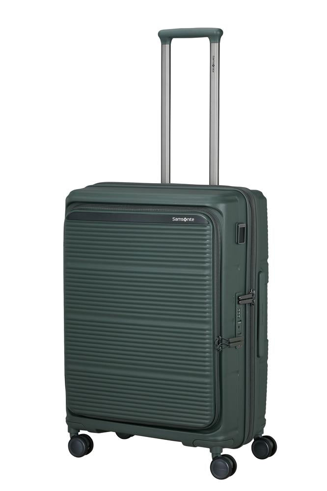 Samsonite Paralux Utvidbar koffert med dobbel inngang 67 cm Oliven-Harde kofferter-BagBrokers