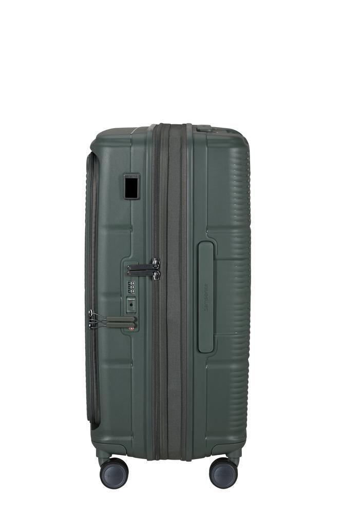 Samsonite Paralux Utvidbar koffert med dobbel inngang 67 cm Oliven-Harde kofferter-BagBrokers