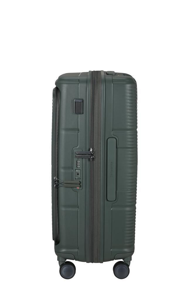 Samsonite Paralux Utvidbar koffert med dobbel inngang 67 cm Oliven-Harde kofferter-BagBrokers