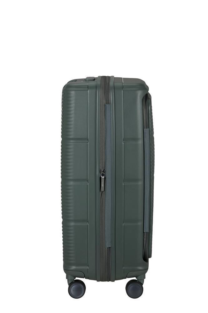 Samsonite Paralux Utvidbar koffert med dobbel inngang 67 cm Oliven-Harde kofferter-BagBrokers