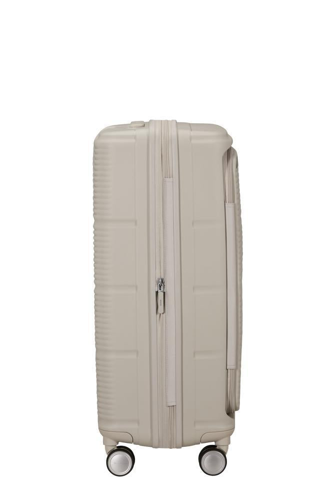Samsonite Paralux Utvidbar koffert med dobbel inngang 67 cm Stone Grey-Harde kofferter-BagBrokers