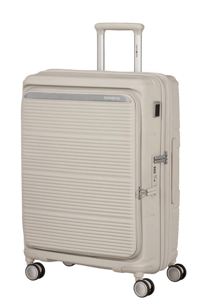 Samsonite Paralux Utvidbar koffert med dobbel inngang 67 cm Stone Grey-Harde kofferter-BagBrokers