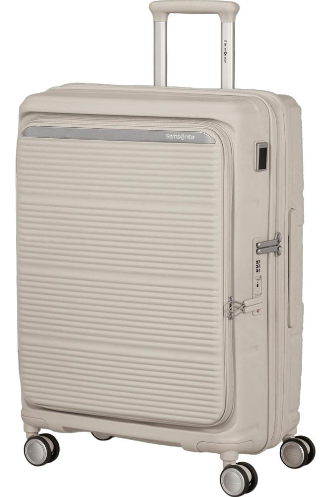 Samsonite Paralux Utvidbar koffert med dobbel inngang 67 cm Stone Grey-Harde kofferter-BagBrokers