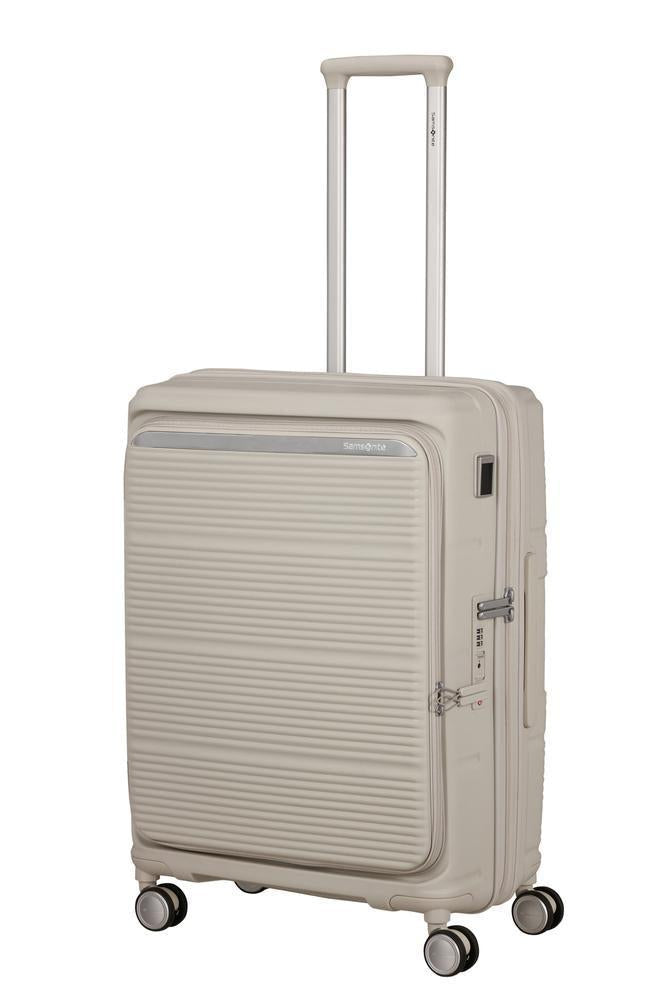 Samsonite Paralux Utvidbar koffert med dobbel inngang 67 cm Stone Grey-Harde kofferter-BagBrokers