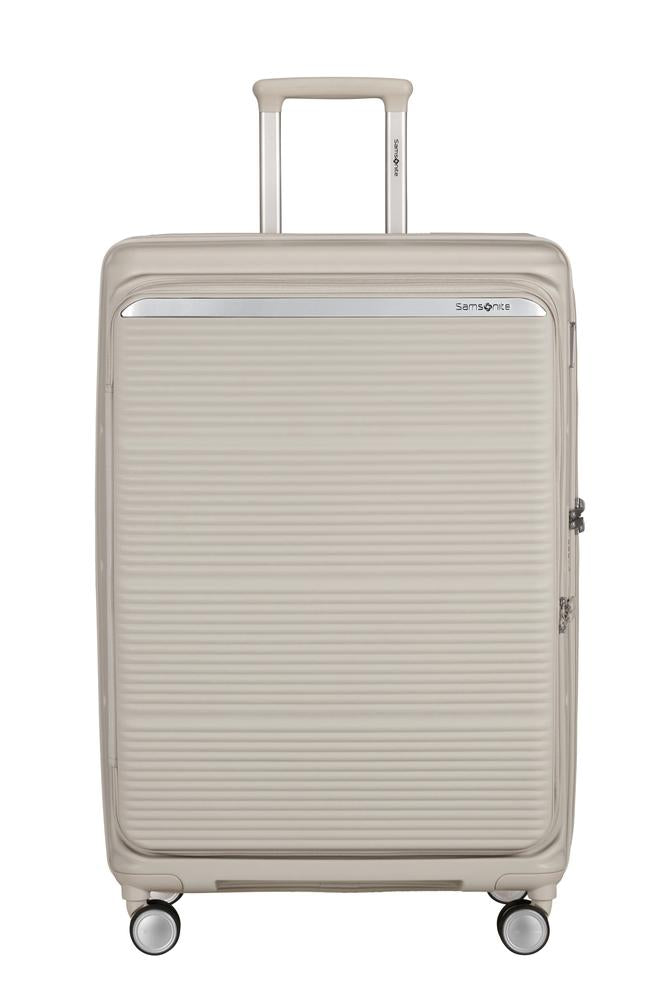 Samsonite Paralux Utvidbar koffert med dobbel inngang 75 cm Stone Grey-Harde kofferter-BagBrokers