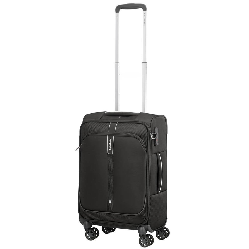 Samsonite Popsoda smal kabinkoffert 55 cm 4 hjul 35 liter Svart-Myke kofferter-BagBrokers