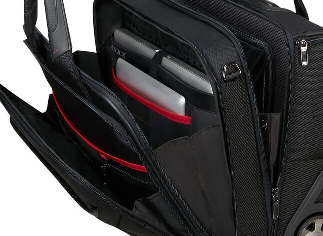 Samsonite Pro-Dlx 6 Rolling Tote PC-veske med hjul Svart-Myke kofferter-BagBrokers