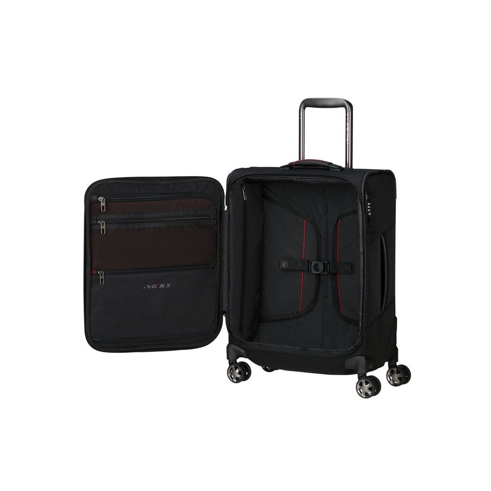 Samsonite Pro-Dlx 6 kabinkoffert med 4 hjul Svart-Myke kofferter-BagBrokers