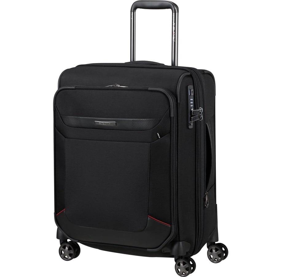 Samsonite Pro-Dlx 6 utvidbar kabinkoffert med 4 hjul Svart-Myke kofferter-BagBrokers