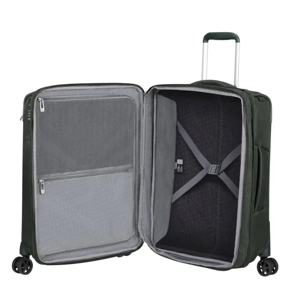 Samsonite RESPARK Utvidbar koffert med 4 hjul 55 cm Forest Green-Myke kofferter-BagBrokers
