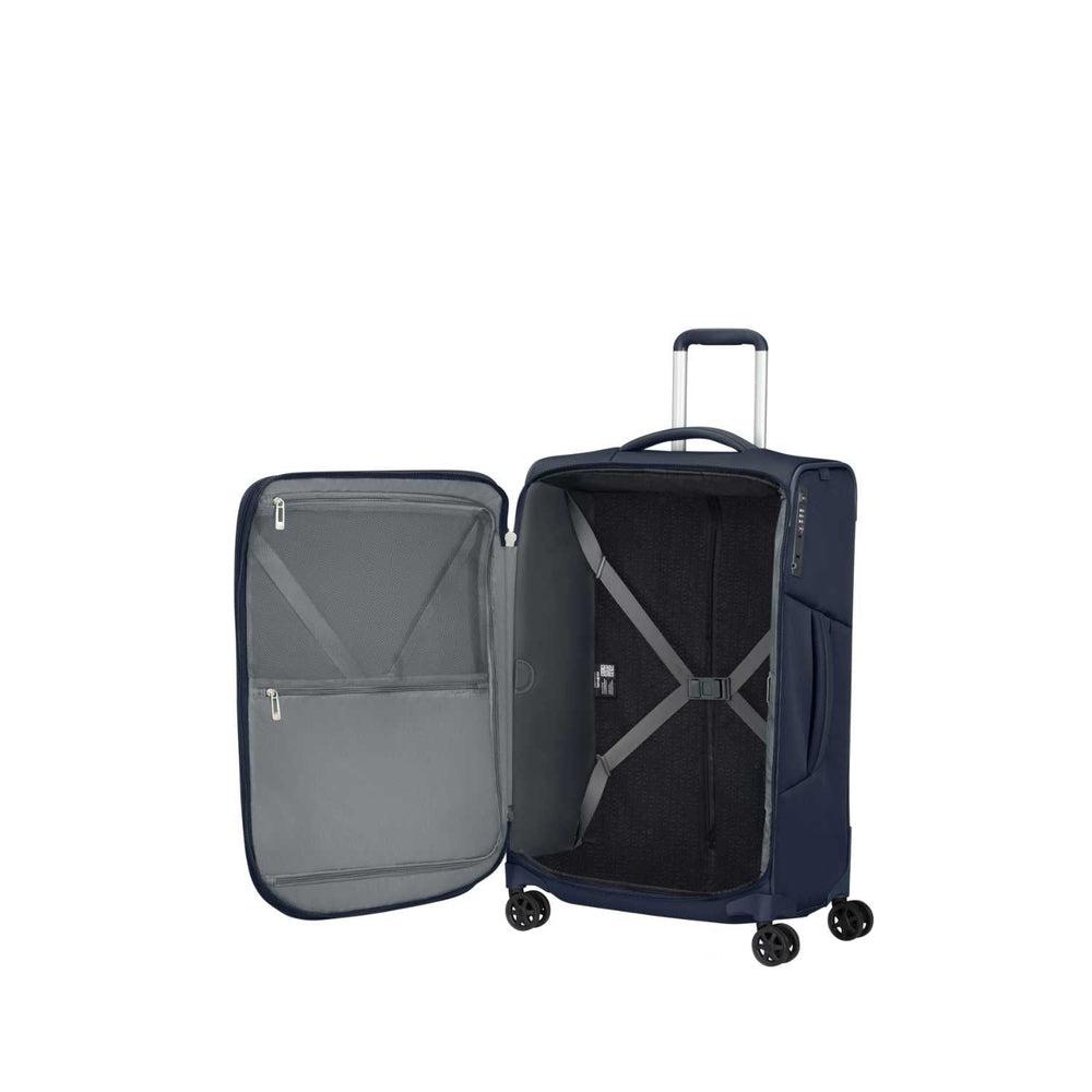 Samsonite RESPARK ekspanderende medium koffert 67 cm/ 92 liter Midnight Blue-Myke kofferter-BagBrokers