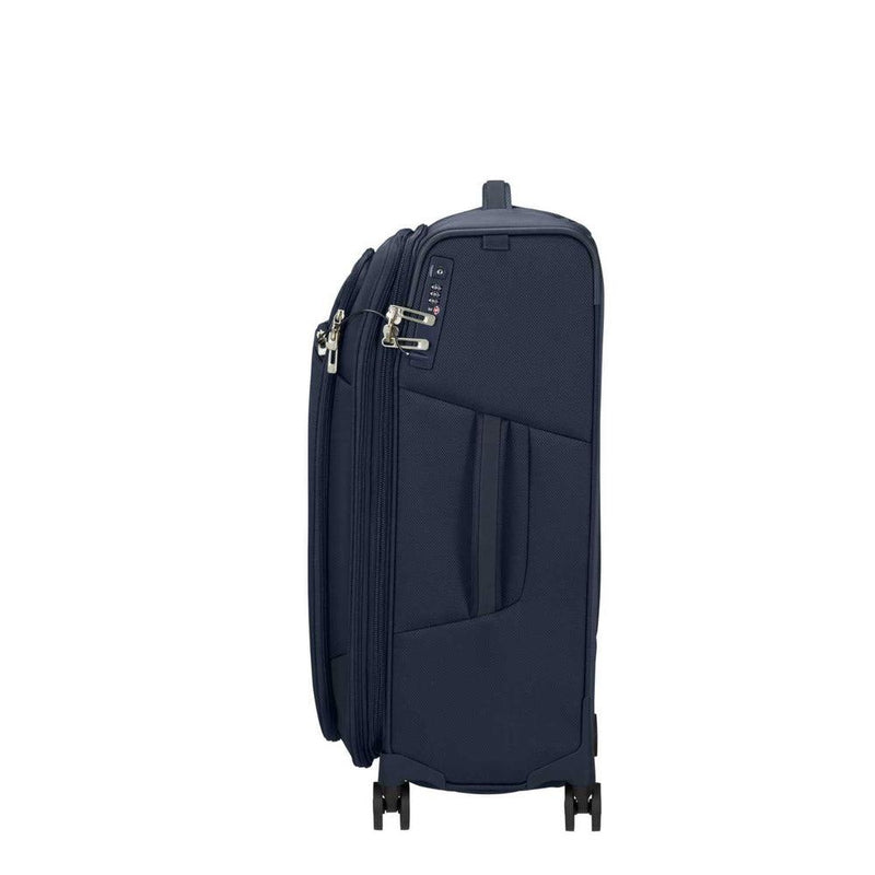 Samsonite RESPARK ekspanderende medium koffert 67 cm/ 92 liter Midnight Blue-Myke kofferter-BagBrokers