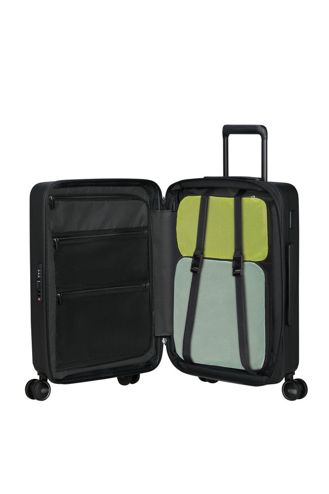 Samsonite RESTACKD utvidbar PC kabinkoffert 55 cm Black-Harde kofferter-BagBrokers