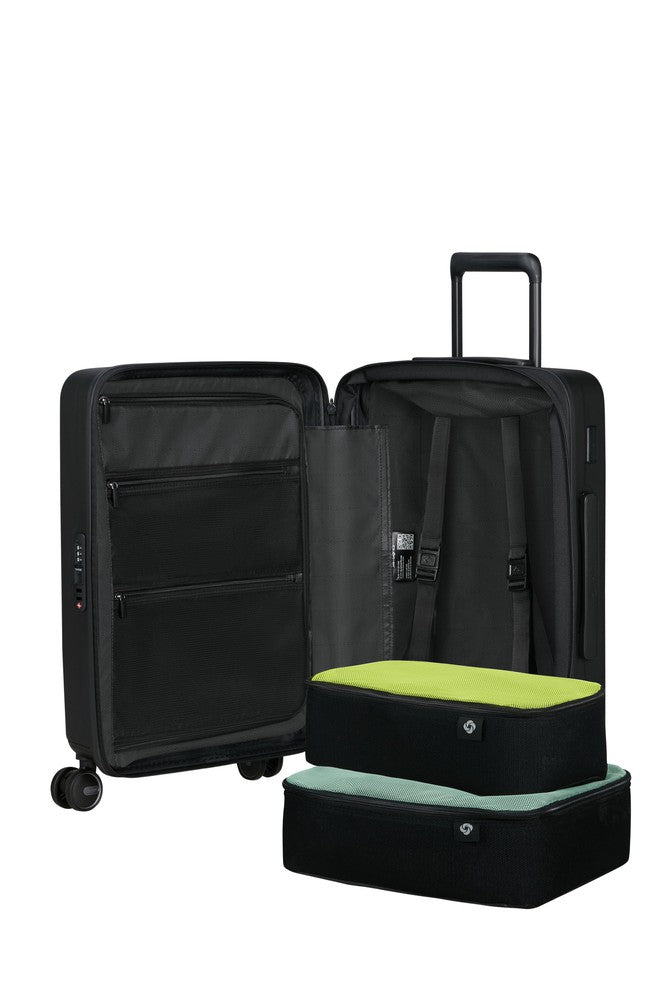 Samsonite RESTACKD utvidbar PC kabinkoffert 55 cm Black-Harde kofferter-BagBrokers