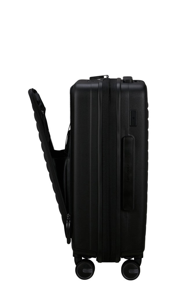 Samsonite RESTACKD utvidbar PC kabinkoffert 55 cm Black-Harde kofferter-BagBrokers