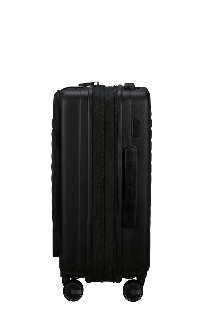 Samsonite RESTACKD utvidbar PC kabinkoffert 55 cm Black-Harde kofferter-BagBrokers