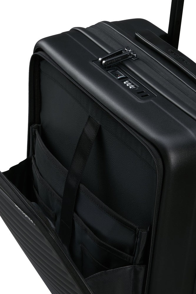 Samsonite RESTACKD utvidbar PC kabinkoffert 55 cm Black-Harde kofferter-BagBrokers