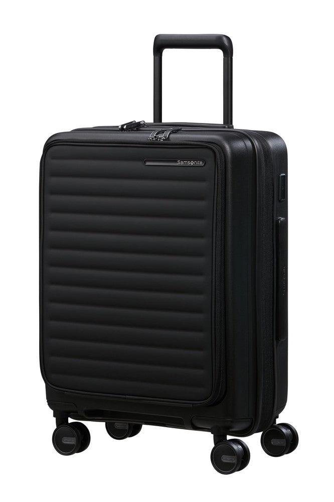 Samsonite RESTACKD utvidbar PC kabinkoffert 55 cm Black-Harde kofferter-BagBrokers