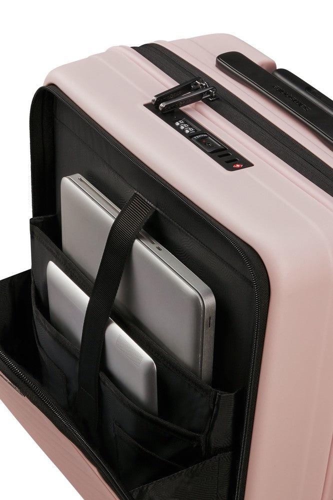 Samsonite RESTACKD utvidbar PC kabinkoffert 55 cm Rose-Harde kofferter-BagBrokers